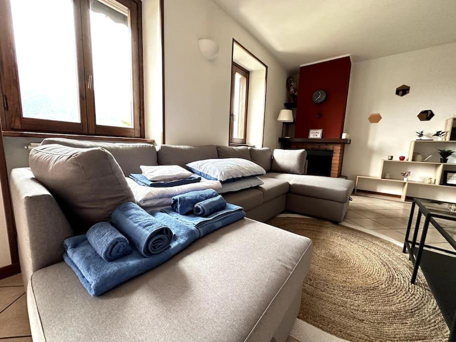 3Br Villetta Con Panoramica Sul Lago Nesso Bagian luar foto